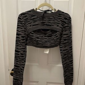 Cotton emporium grey and black two piece sweater set. Size small. NWT